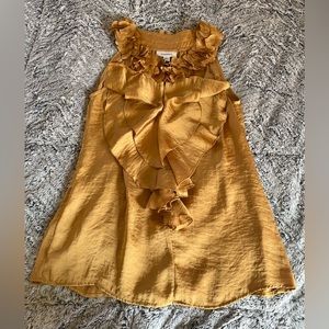 Dress barn Silky Gold Top Size M
